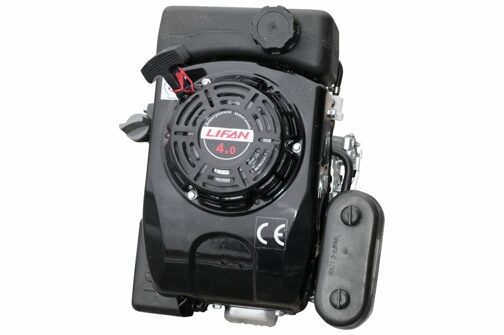 Двигатель LIFAN 1P60FV-С (4 л.с., 4-хтактный, одноцилиндровый, с воздушным охлаждением, вал 22 мм, объем 118см3, ручная система запуска, вес 11,5 кг)